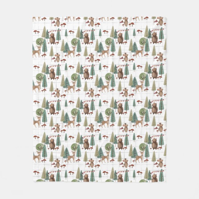 Couverture Polaire Ours et souris des animaux des bois (Devant)