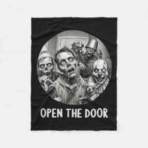 Couverture Polaire Ouvrez la porte Chiens zombies drôles Chien drôle 