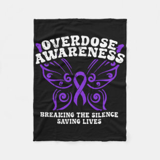 Couverture Polaire Overdose Awareness Purple Ribbon Drug Addiction 10