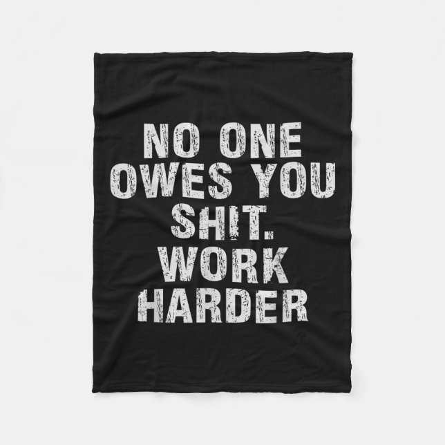 Couverture Polaire Owes You Work Harder Motivational Funny  (Devant)