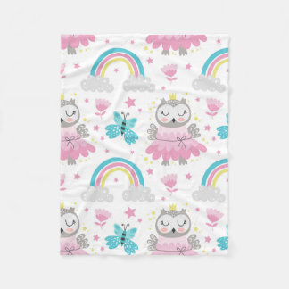Couverture Polaire Owl Crown Rainbow Blanket: A Cozy Embrace