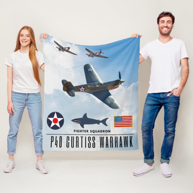 COUVERTURE POLAIRE P-40 CURTISS WARHAWK SQUADRON (En situation)