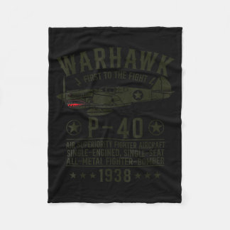 Couverture Polaire P-40 Warhawk Avion De Chasse De La Seconde Guerre