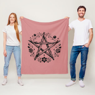 Couverture Polaire Pagan Pentacle Wicca