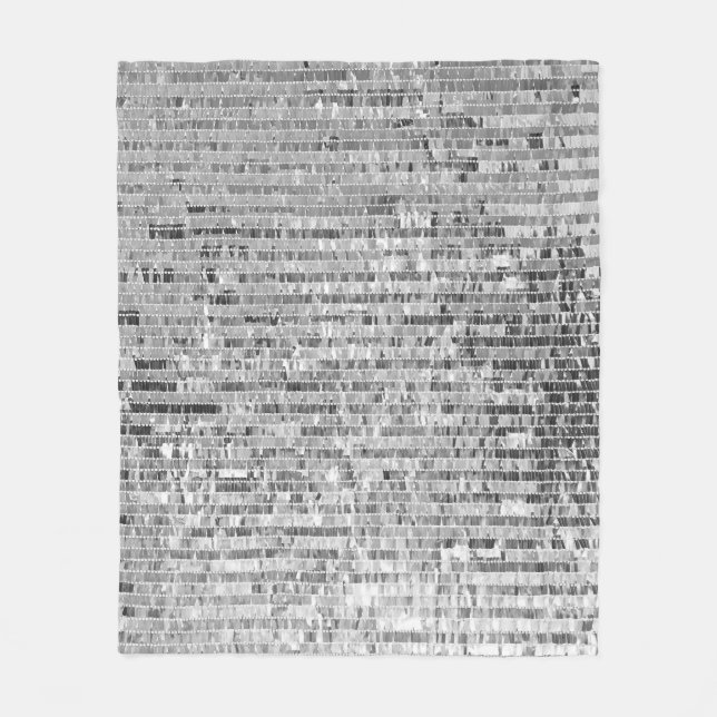 Couverture Polaire Paillettes d'argent, arrière - plan glamour sans s (Devant)