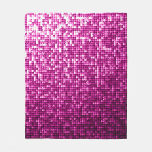 Couverture Polaire Paillettes rose parties scintillant
