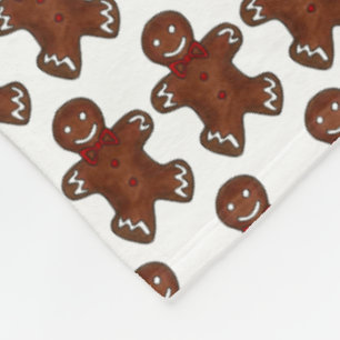 Couverture Polaire Pain d'épices Homme Noël Cookie Vacances Cuisine
