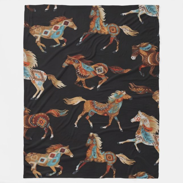 Couverture Polaire Painted Ponies Fleece Blanket (Devant)