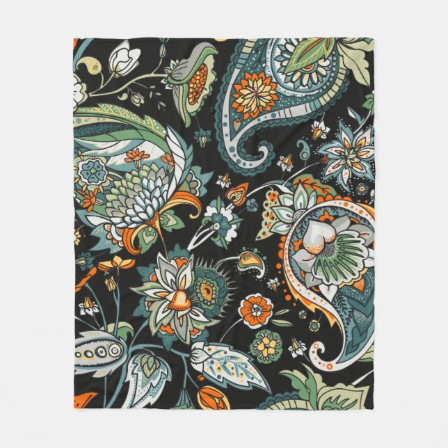 Couverture Polaire Paisley. A seamless pattern based on the tradition (Devant)
