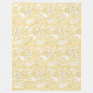 Couverture Polaire Paisley jaune