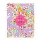 Paisley rose et Lilac Boho Monogramme