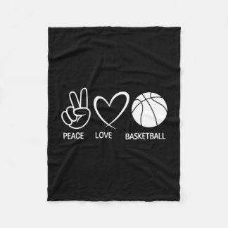 Couverture Polaire Paix amour basket-ball basket-ball drôle amateur