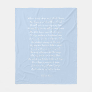 Couverture Polaire Pale Blue Custom Poem Song Lyric Quote 