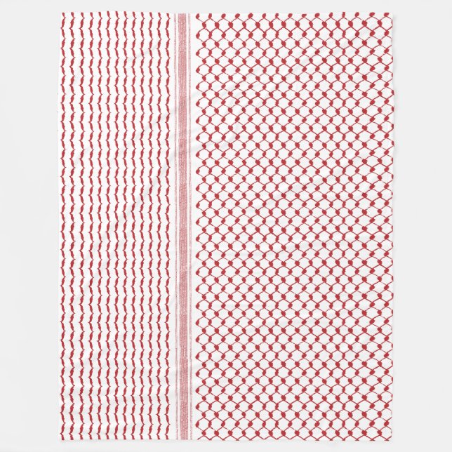 Couverture Polaire Palestinien Hatta Kufiya Motif traditionnel #2-Rou (Devant)