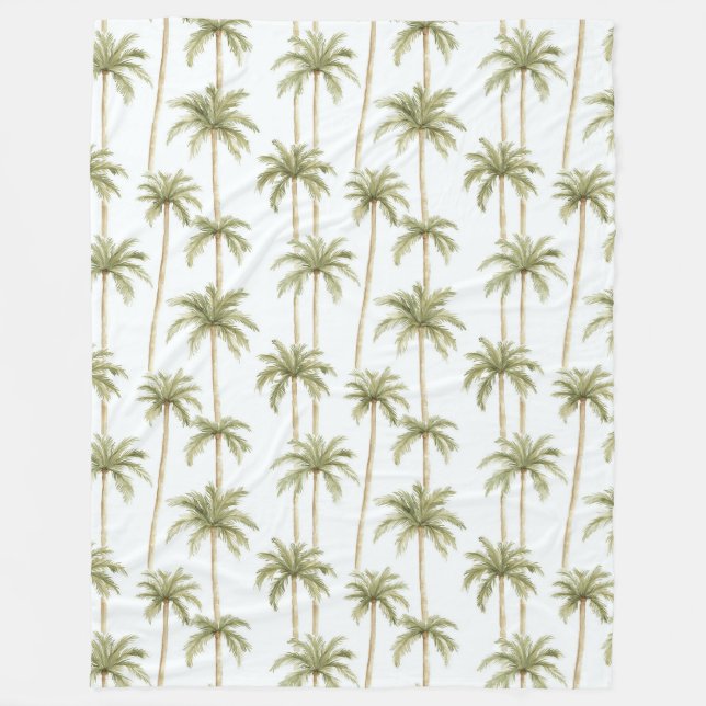 Couverture Polaire Palmiers tropicaux (Devant)