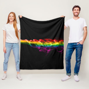 Couverture Polaire Panache de SlipperyJoe d'énergie arc-en-ciel captu