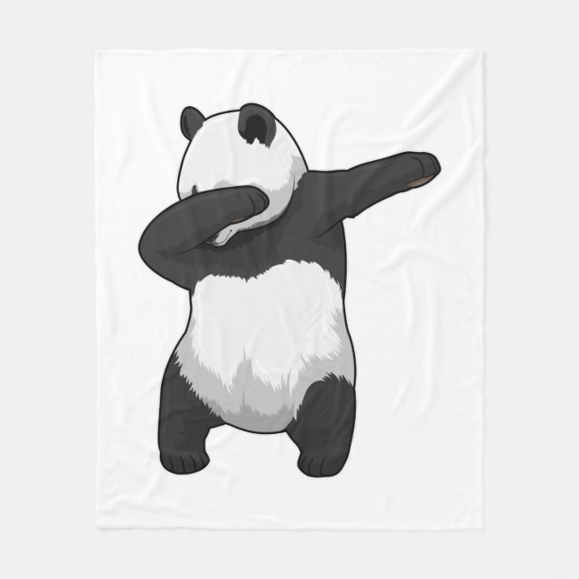 Couverture Polaire Panda à Hip hop Dance Dab (Devant)