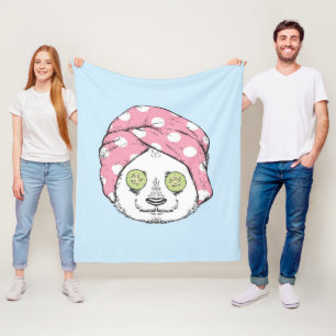 Couverture Polaire Panda au spa