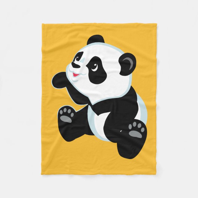 Couverture Polaire panda de dessin animé (Devant)