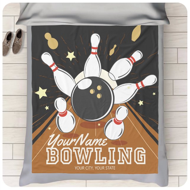 Couverture Polaire Paniers à balles de Bowler personnalisées (Créateur téléchargé)