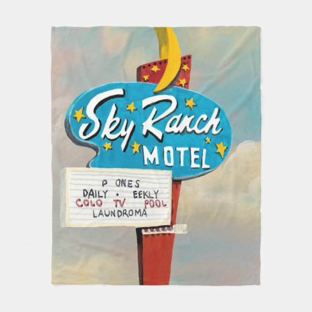 Couverture Polaire Panneau Sky Ranch Motel (Devant)