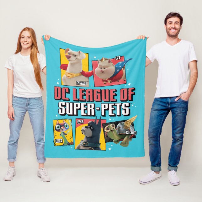 Couverture Polaire Panneaux de caractères DC League of Super-Pets (En situation)