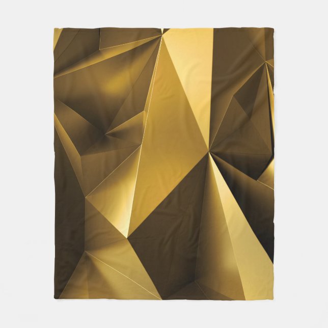 Couverture Polaire Panorama Abstrait en cristal d'or 3D (Devant)