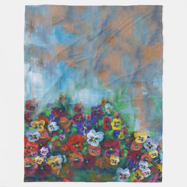 Couverture Polaire Pansies (Devant)