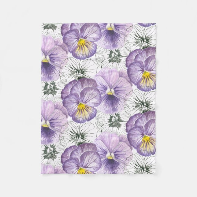 Couverture Polaire Pansy motif (Devant)