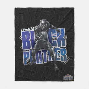 Couverture Polaire Panthère noire T'Challa - Graphique de panthère