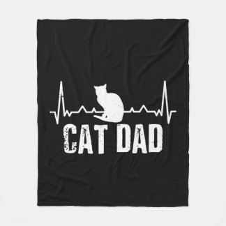 Couverture Polaire Papa de chat pour fête des pères | Cat Retro Produ