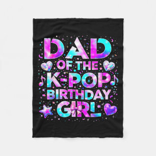 Couverture Polaire Papa des filles d'anniversaire de la k-pop musique