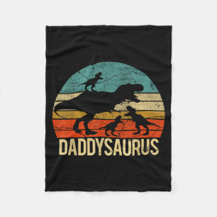 Couverture Polaire Papa Dinosaure Daddysaurus 3 Trois Enfants Noël Ch