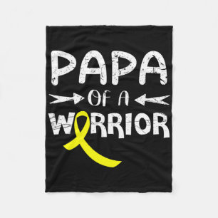 Couverture Polaire Papa D'Un Guerrier Contre Le Père Cancer De L'Enfa