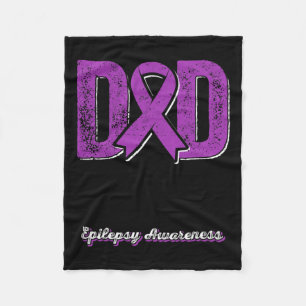 Couverture Polaire Papa D'Un Guerrier Épilepsie Papa Purple Ribbon So