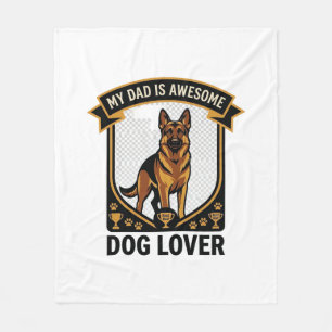 Couverture Polaire Papa est un Amoureux de Chien Incroyable Pattes de