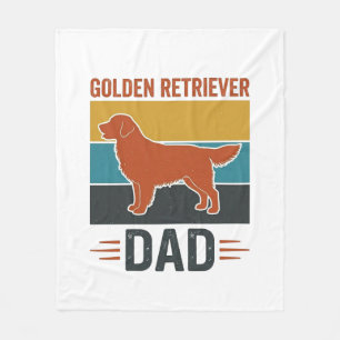 Couverture Polaire Papa Golden Retriever Conception Vector pour Amate