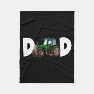 Couverture Polaire Papa père du garçon d'anniversaire enfant tracteur