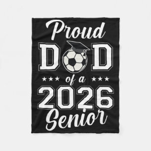 Couverture Polaire Papa senior fier de la classe de soccer 2026 de la