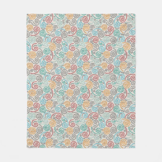 Couverture Polaire Papier fripé par fantaisie de broderie (Devant)