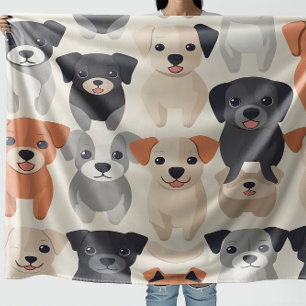 Couverture Polaire Papier Motif pour chiens mignons