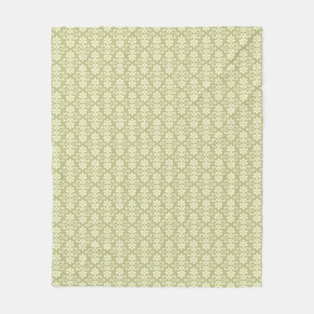 Couverture Polaire Papier peint floral de damassé (Devant)