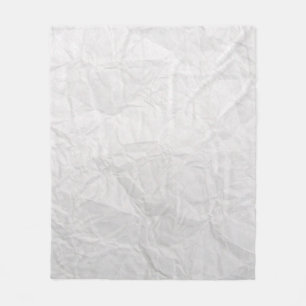 Couverture Polaire Papier ridé blanc texture mignonne
