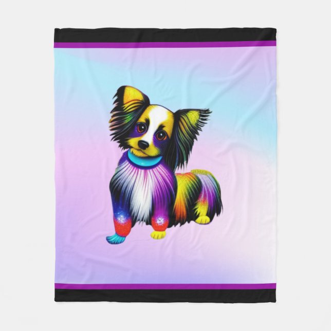 Couverture Polaire Papillion Pop Art Pastel (Devant)