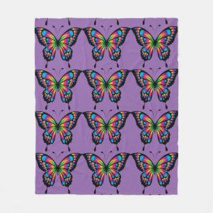 Couverture Polaire Papillon Abstrait