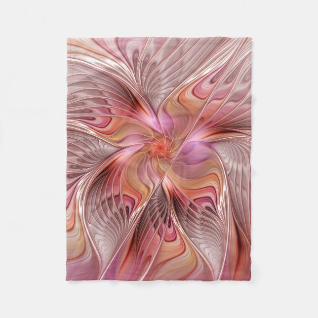 Couverture Polaire Papillon Abstrait coloré Imaginaire Fractal Art (Devant)
