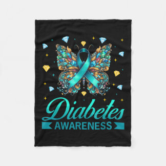Couverture Polaire Papillon de sensibilisation au diabète Diabète Rub