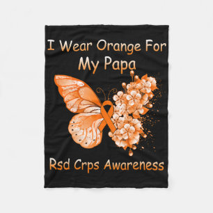 Couverture Polaire Papillon Je Porte Orange Pour Mon Papa Crps Rsd Aw