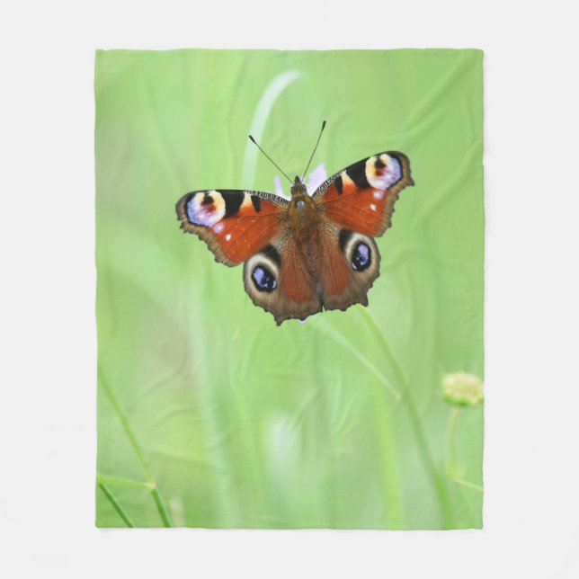 Couverture Polaire Papillon paon (Devant)