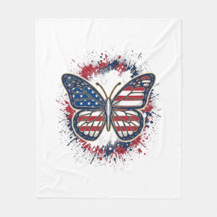 Couverture Polaire Papillon Patriotique Gravure Vintage Vector Design